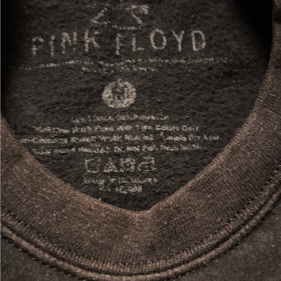 Vintage Black Pink Floyd 1975 North American Tour Sweatshirt Size M - Picture 7 of 7